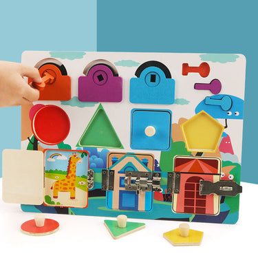 EcoToys CleverLock™ | Desarrolla la motricidad fina jugando - Tablero Montessori educativo